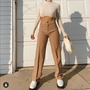 Zara pants with darts bloggers fav